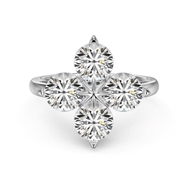 ˇStella JewelryˇFour-Leaf Clover Eight-Pointed Star Ring