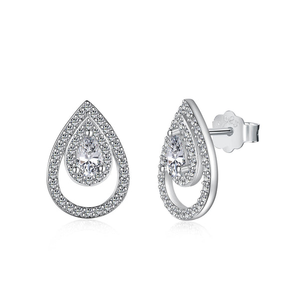 ˇStella JewelryˇSparkling Delicate Water Drop Shape Daily Earrings