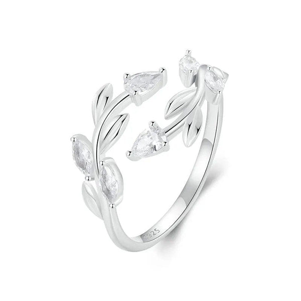 ˇStella JewelryˇSimple Leaf Adjustable Ring Lucky Leaves Statement