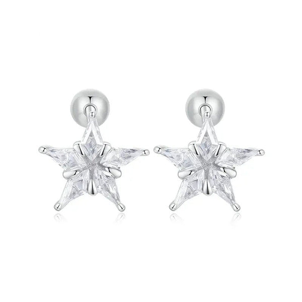 ˇStella JewelryˇPlatinum Plated Cubic Zirconia Earrings